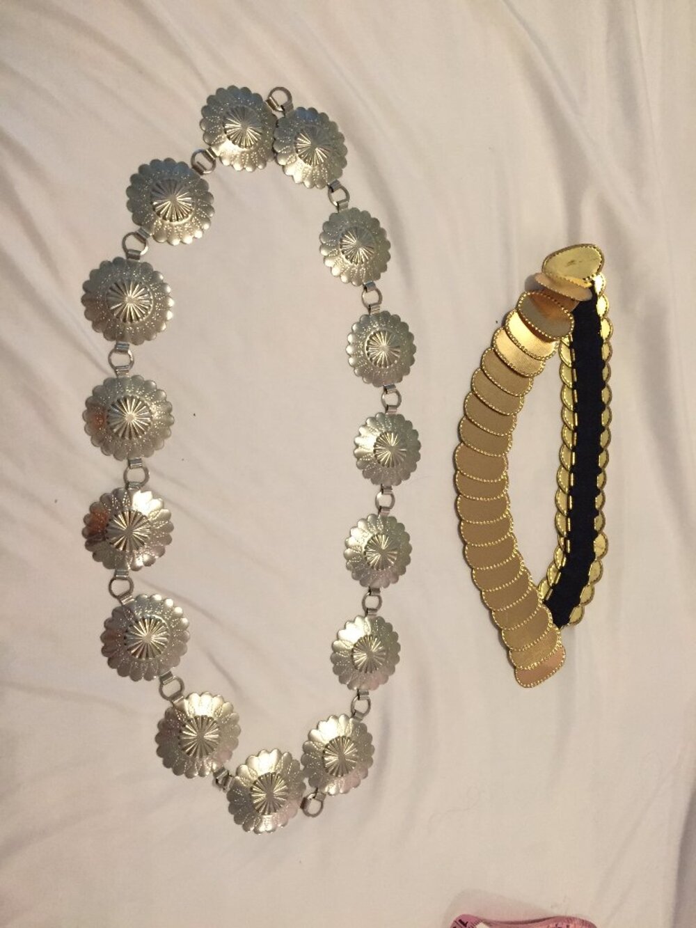 Vintage Estate Concho & Gold Tone Stretch Metal Belts OS